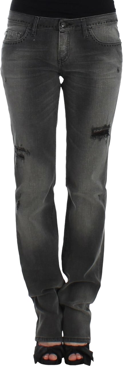 Costume National Gray straight leg jeans Grijs