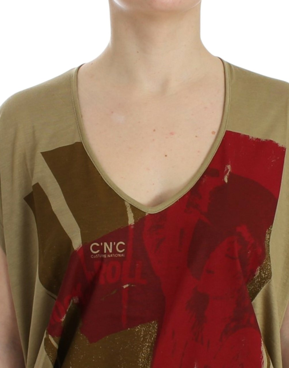 Costume National Green print shortsleeve t-shirt Groen