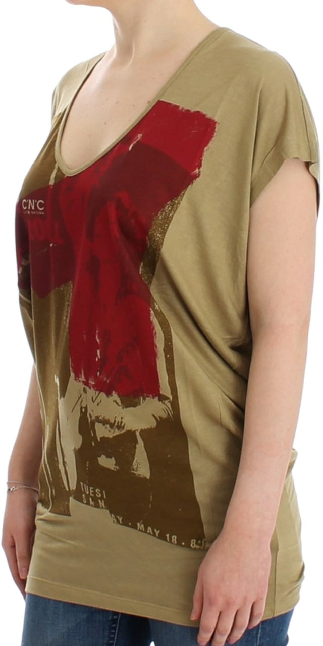 Costume National Green print shortsleeve t-shirt Groen