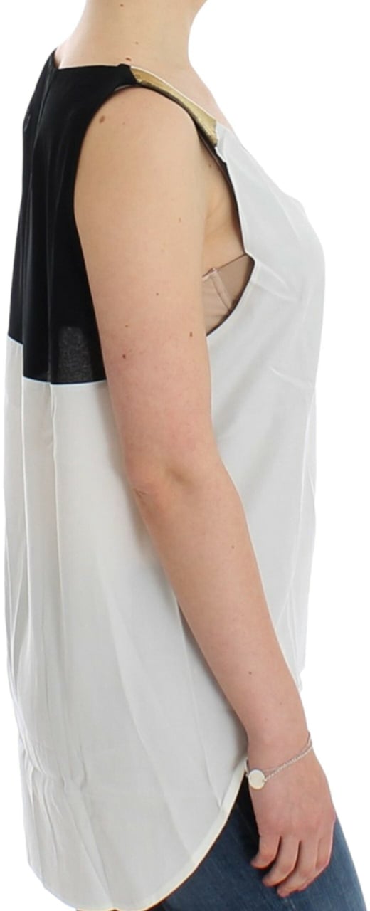 Costume National White sleeveless top Zwart