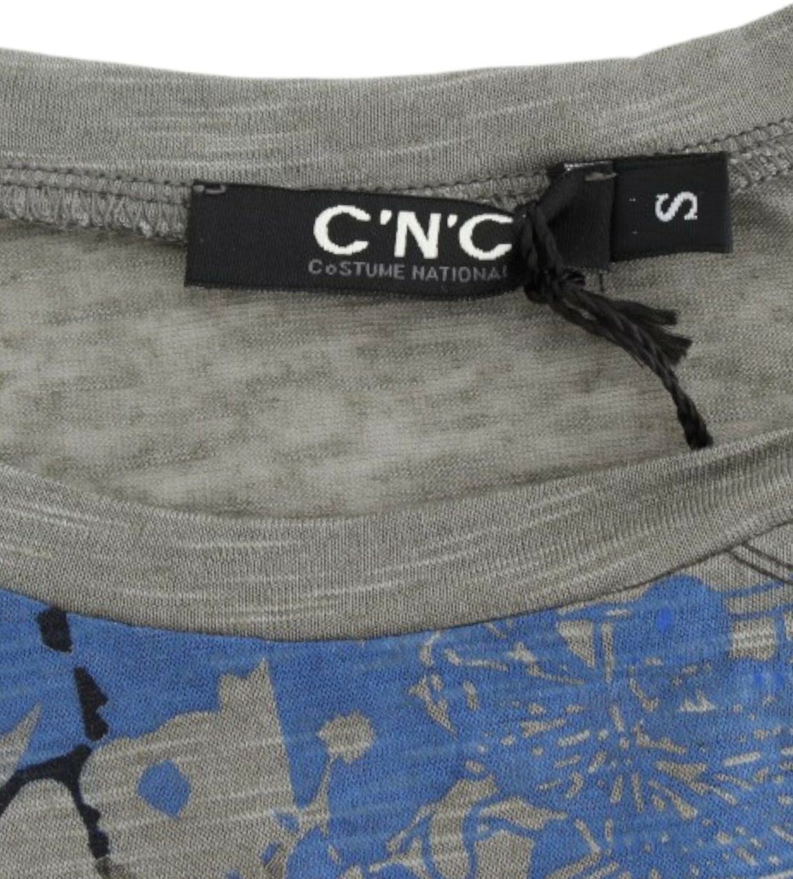 Costume National Gray print sleeveless t-shirt Grijs