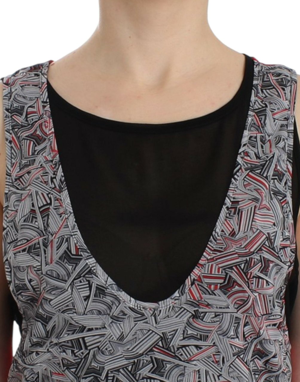Costume National Black sleeveless top Zwart