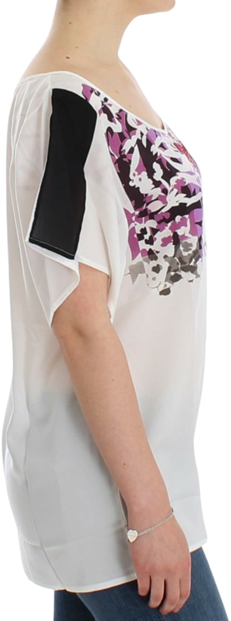 Costume National White motive print blouse Wit
