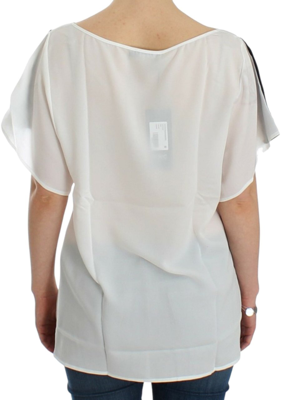 Costume National White motive print blouse Wit