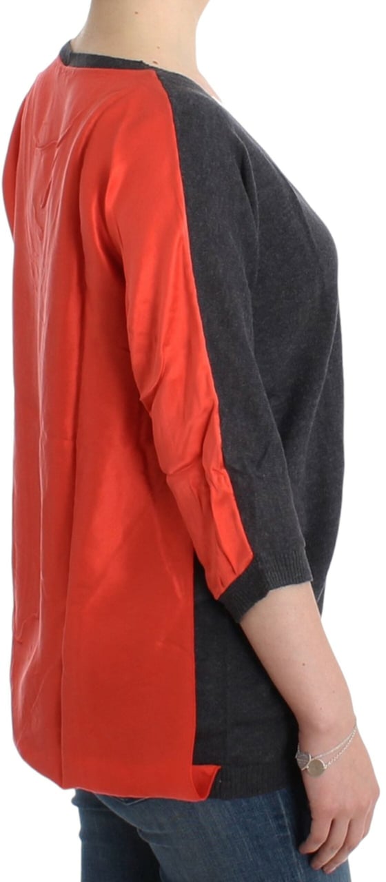 Costume National Gray short sleeved sweater Grijs