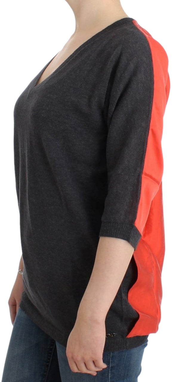 Costume National Gray short sleeved sweater Grijs
