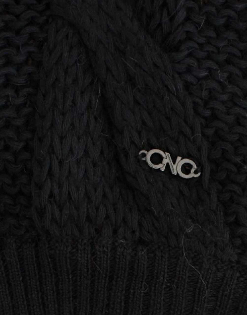 Costume National Black sleeveless knitted cardigan Zwart