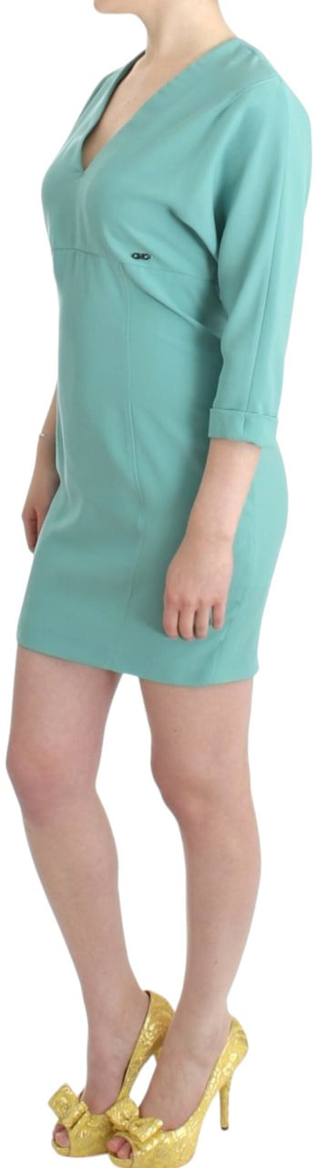 Costume National Green 3/4 sleeved sheath dress Groen