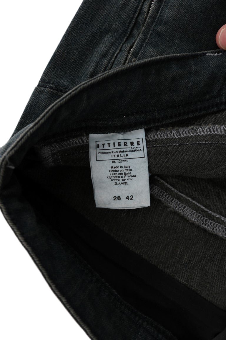 Costume National Gray Cotton Superslim Denim Jeans Grijs