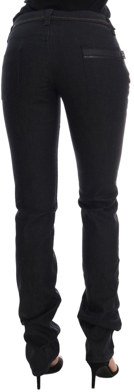 Costume National Blue Cotton Stretch Slim Fit Jeans Blauw