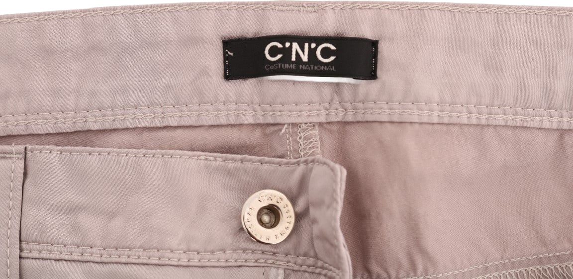 Costume National Beige Cotton Slim Fit Jeans Beige