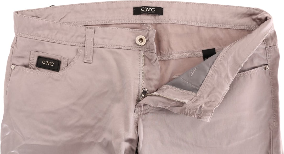 Costume National Beige Cotton Slim Fit Jeans Beige