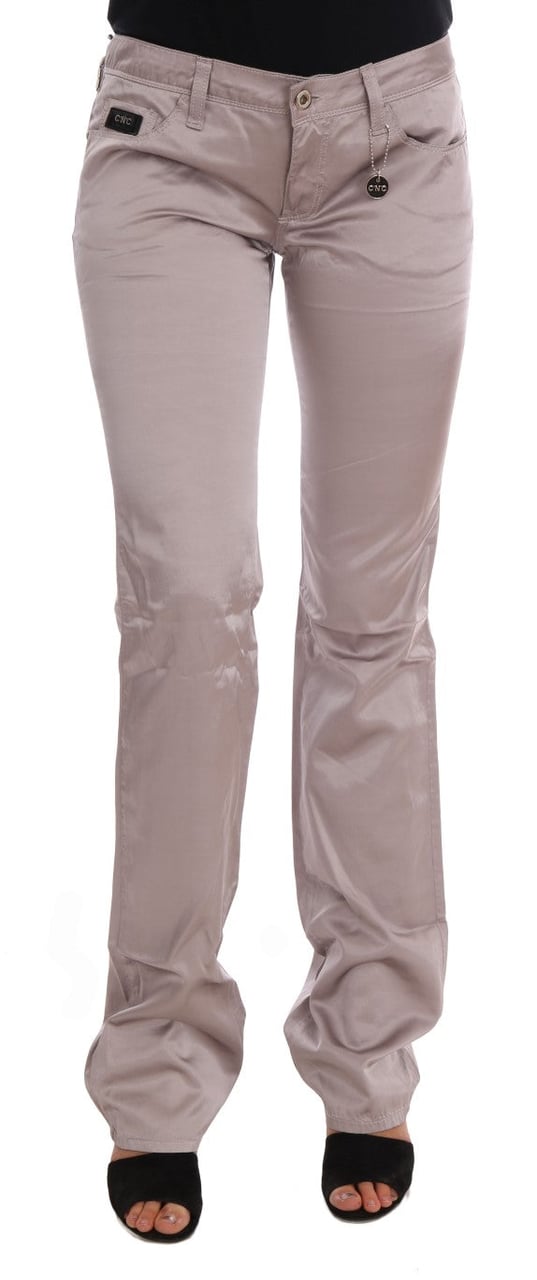 Costume National Beige Cotton Slim Fit Jeans Beige