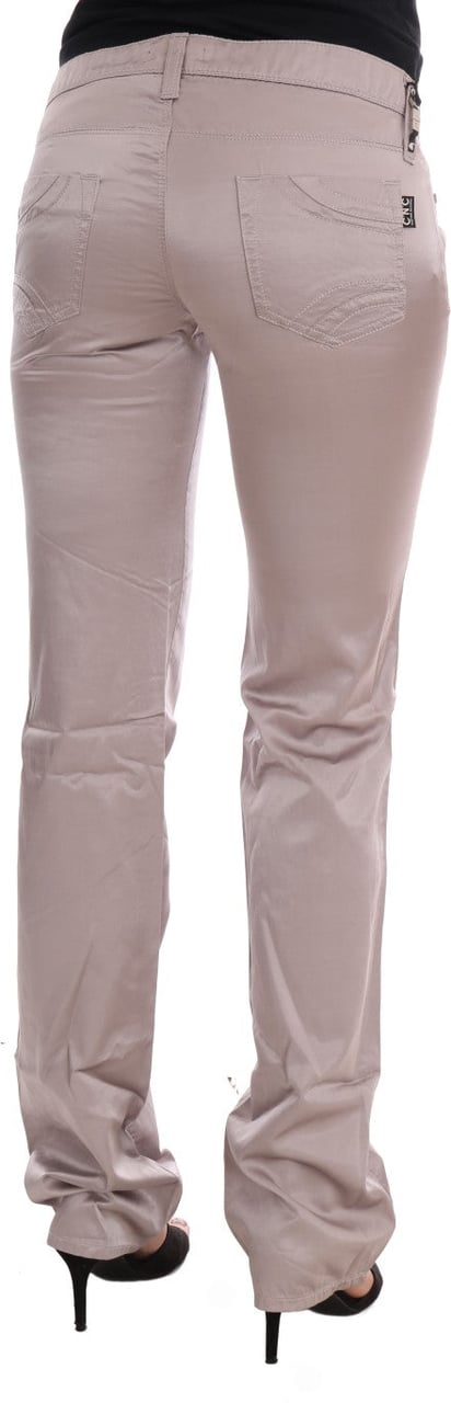 Costume National Beige Cotton Slim Fit Jeans Beige