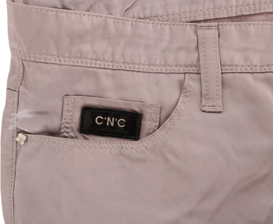 Costume National Beige Cotton Slim Fit Jeans Beige