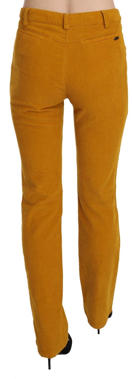 Costume National Orange High Waist Straight Trouser Pants Oranje