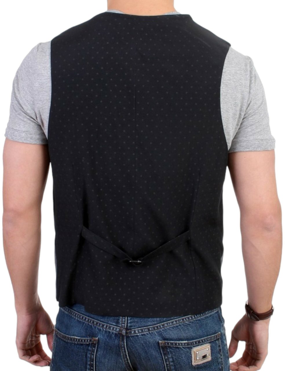 Costume National Gray cotton blend casual vest Grijs