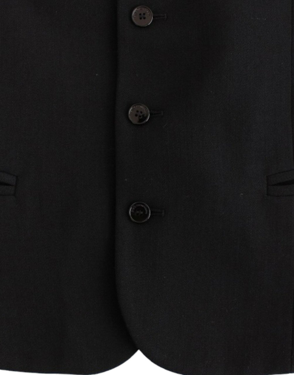 Costume National Black wool blend casual vest Zwart
