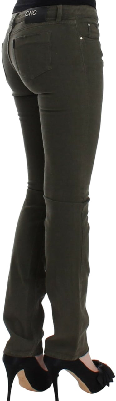 Costume National Green slim leg jeans Groen