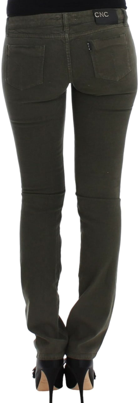 Costume National Green slim leg jeans Groen
