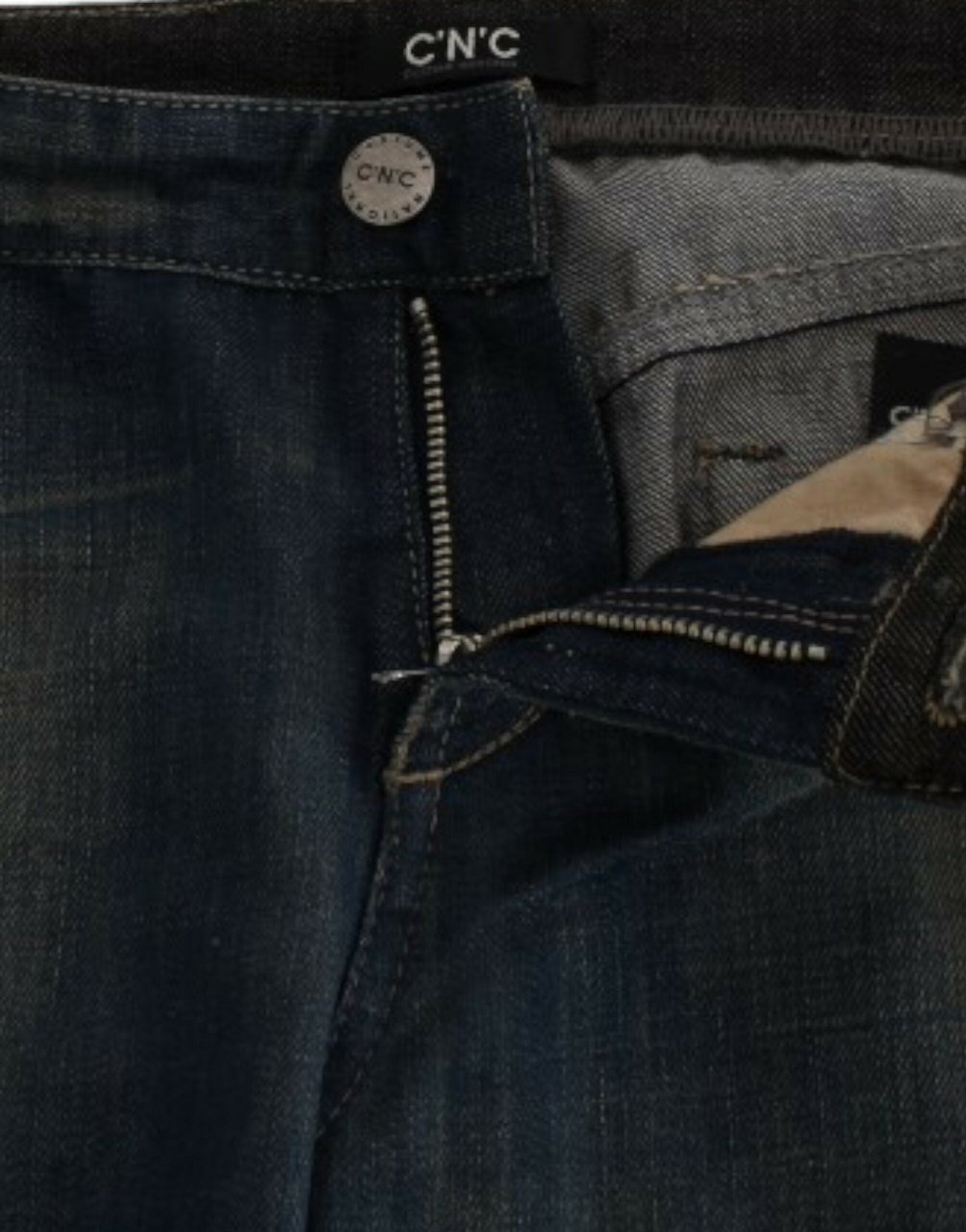Costume National Blue straight leg jeans Blauw