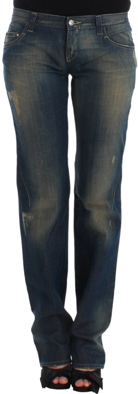 Costume National Blue straight leg jeans Blauw