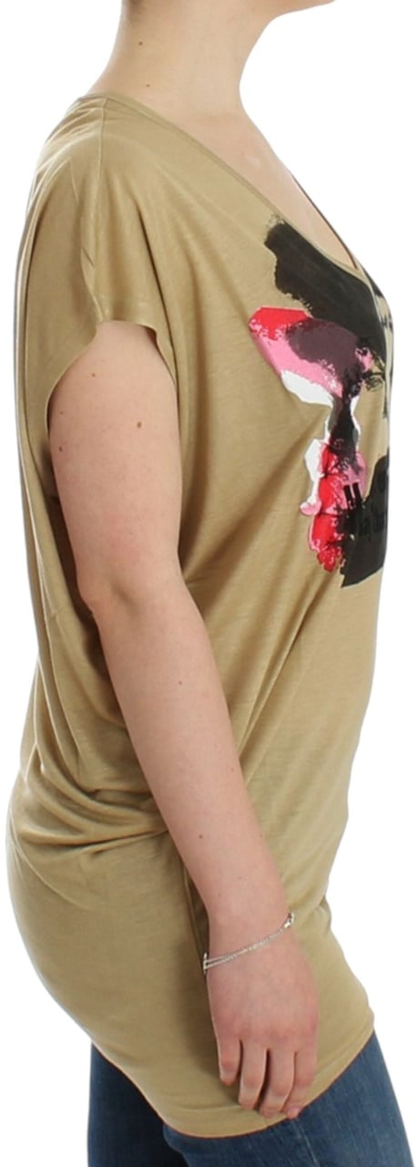Costume National Beige motive print t-shirt Beige