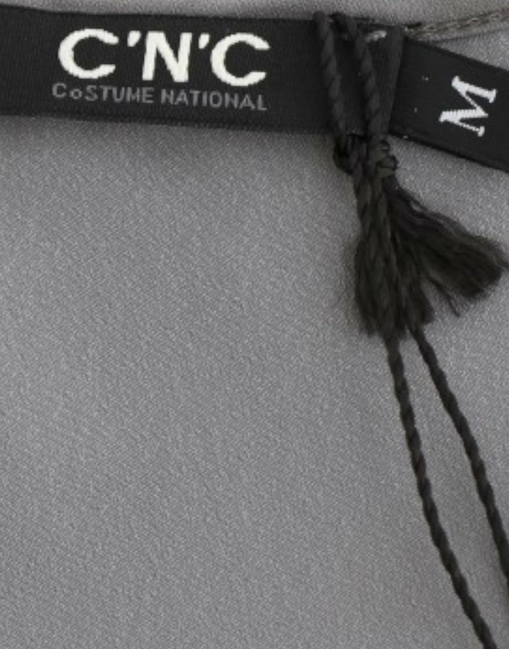 Costume National Gray V-neck long t-shirt Grijs