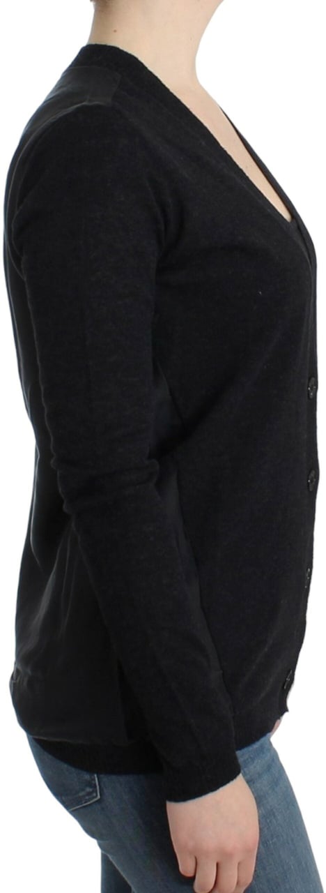 Costume National Gray wool alpaca cardigan Grijs
