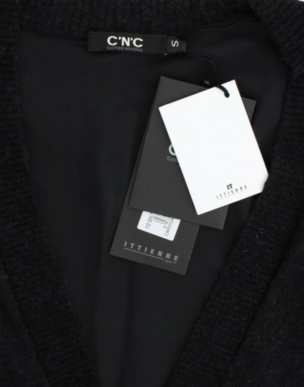 Costume National Gray wool alpaca cardigan Grijs