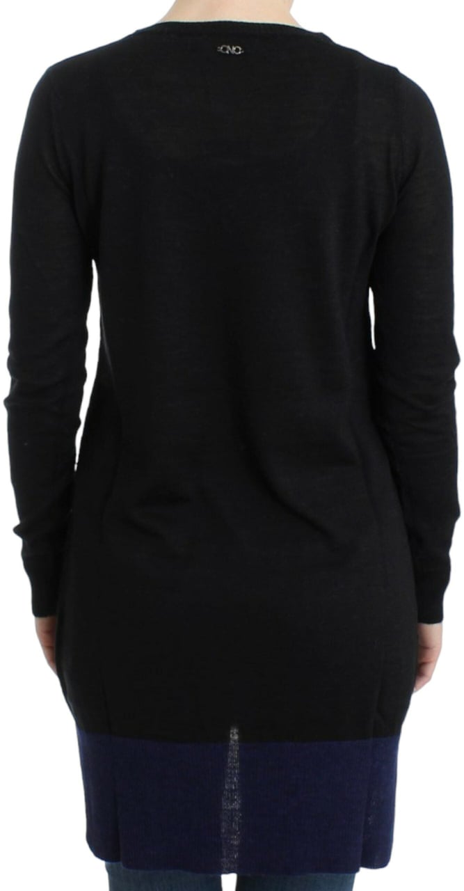 Costume National Black V-neck lightweight sweater Zwart
