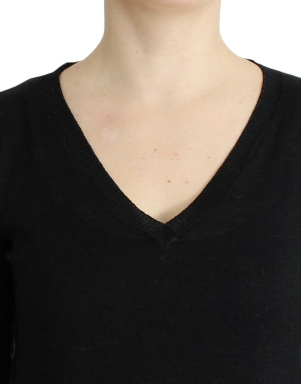 Costume National Black V-neck lightweight sweater Zwart