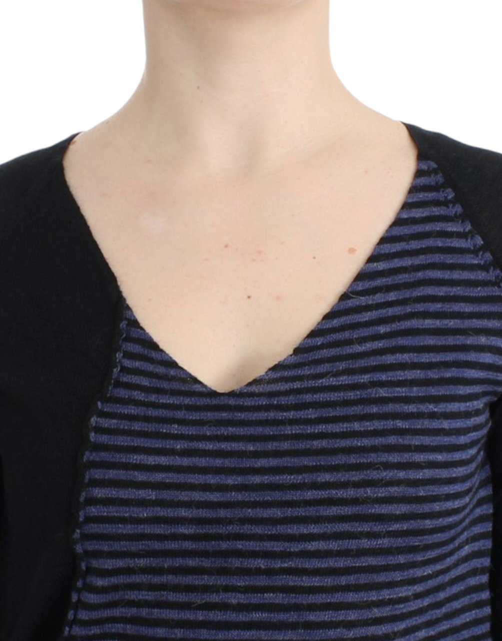 Costume National Black striped V-neck sweater Grijs