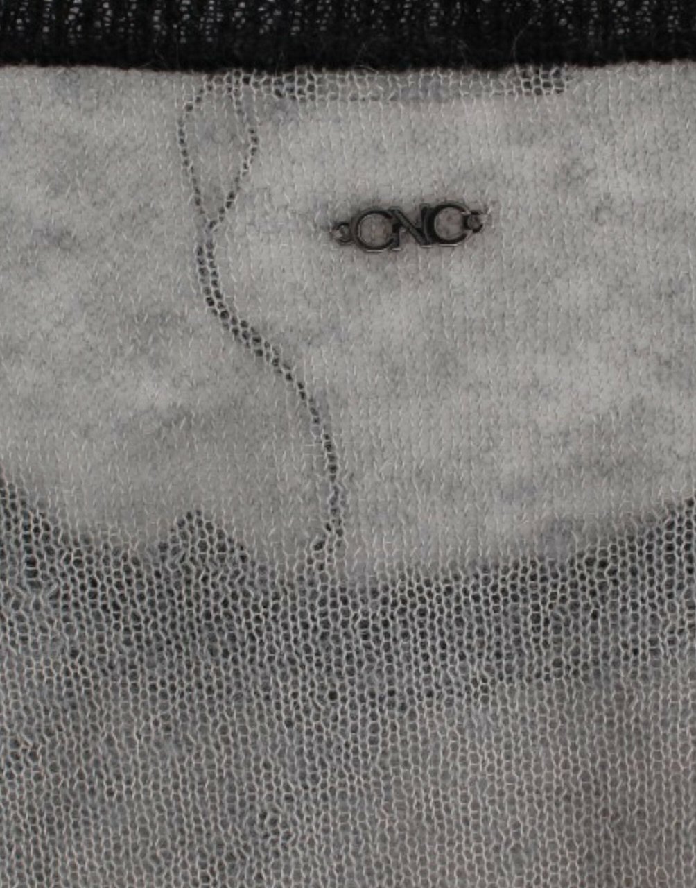 Costume National Gray embellished asymmetric sweater Blauw
