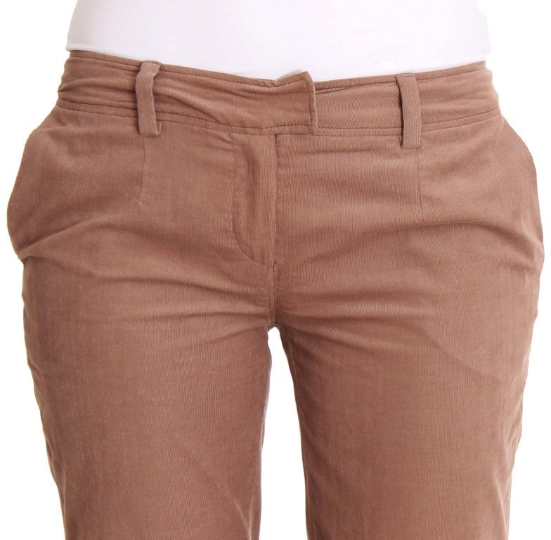 Costume National Brown Cropped Corduroys Pants Bruin