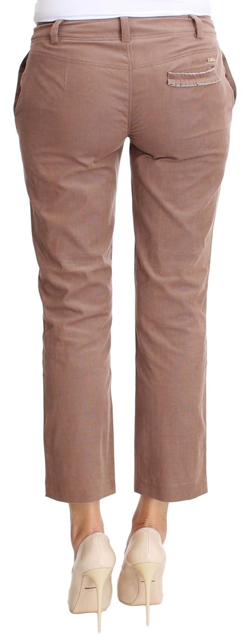 Costume National Brown Cropped Corduroys Pants Bruin