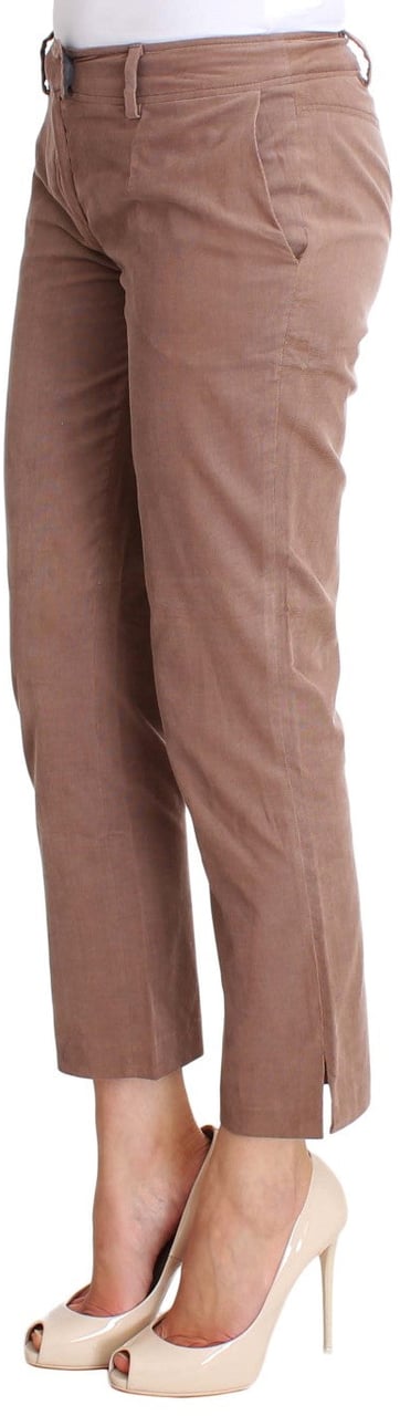 Costume National Brown Cropped Corduroys Pants Bruin
