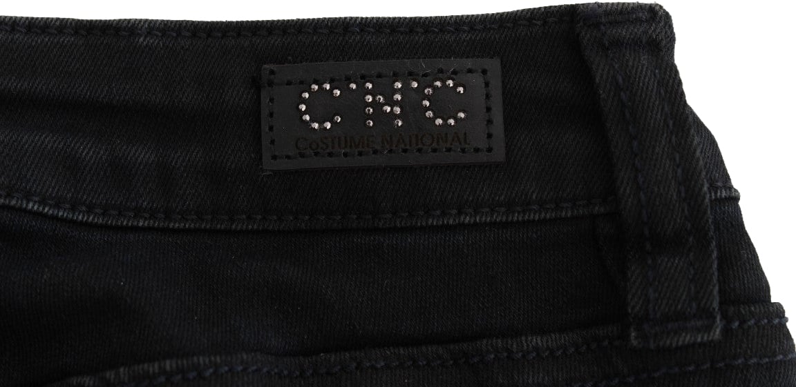 Costume National Black Cotton Slim Fit Denim Jeans Zwart