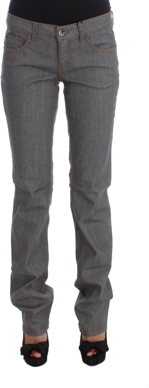 Costume National Gray Cotton Regular Fit Denim Jeans Grijs