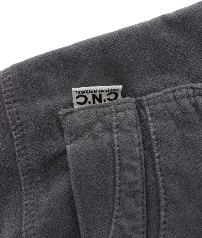 Costume National Gray Cotton Super Slim Corduroys Jeans Grijs