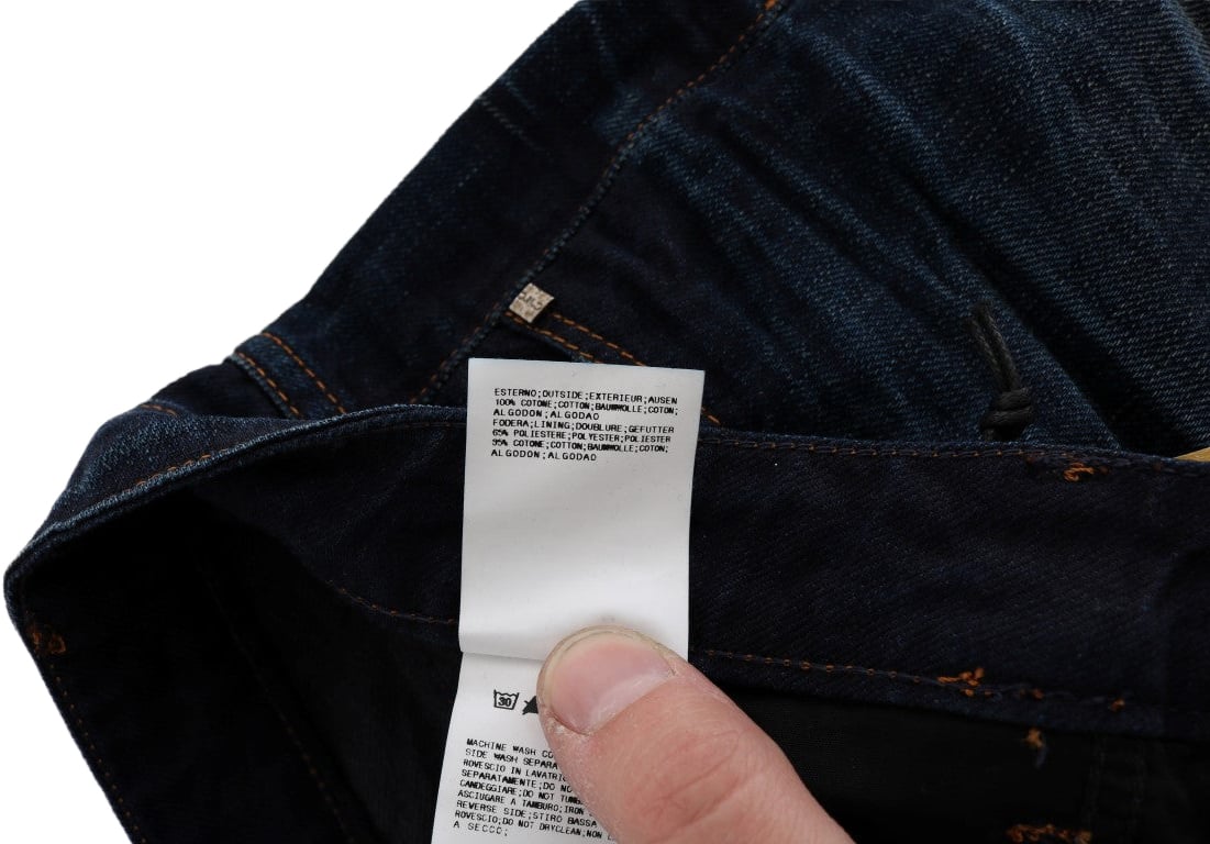 Costume National Blue Cotton Regular Fit Denim Jeans Blauw
