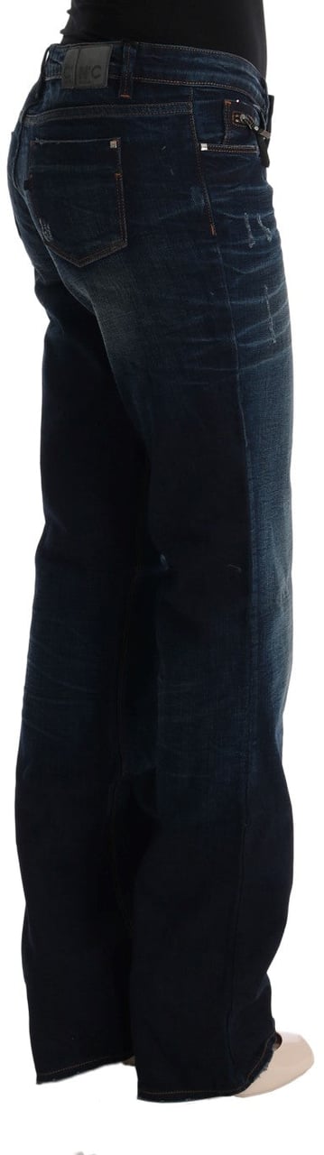 Costume National Blue Cotton Regular Fit Denim Jeans Blauw