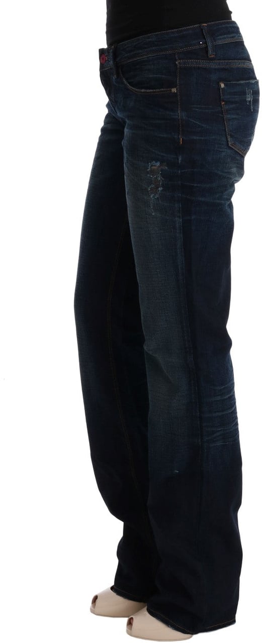 Costume National Blue Cotton Regular Fit Denim Jeans Blauw