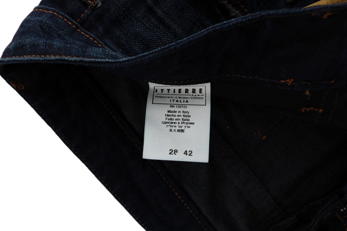 Costume National Blue Cotton Regular Fit Denim Jeans Blauw