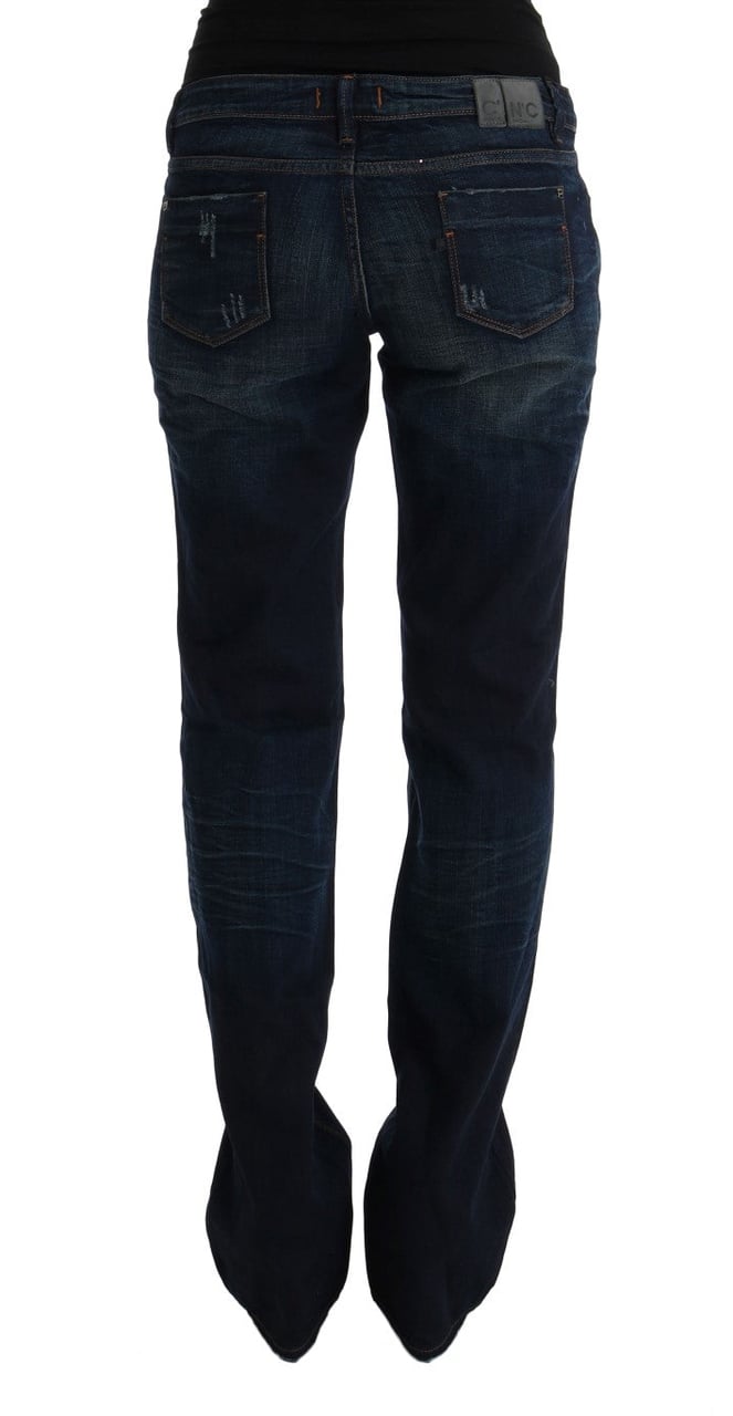 Costume National Blue Cotton Regular Fit Denim Jeans Blauw