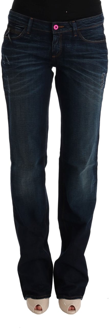 Costume National Blue Cotton Regular Fit Denim Jeans Blauw