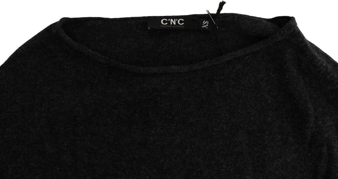 Costume National Gray Viscose Knitted Sweater Blauw