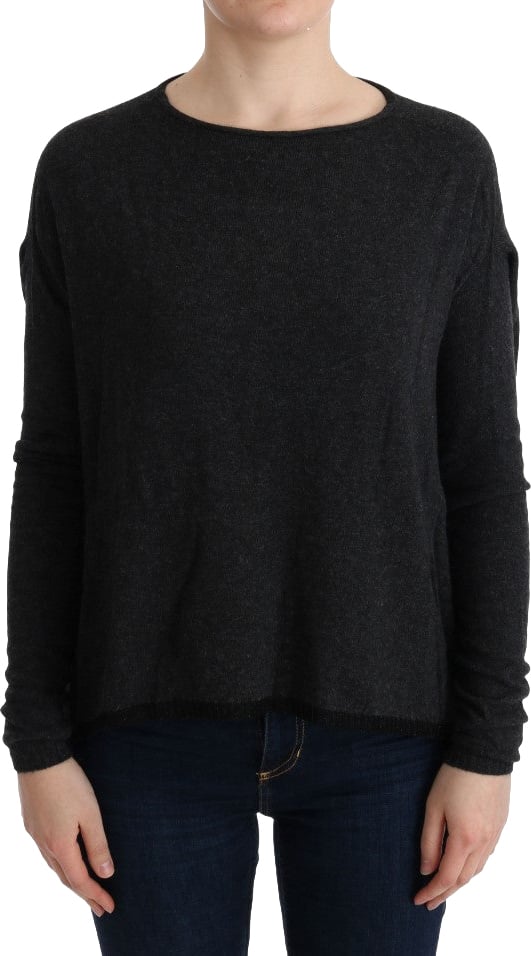 Costume National Gray Viscose Knitted Sweater Blauw