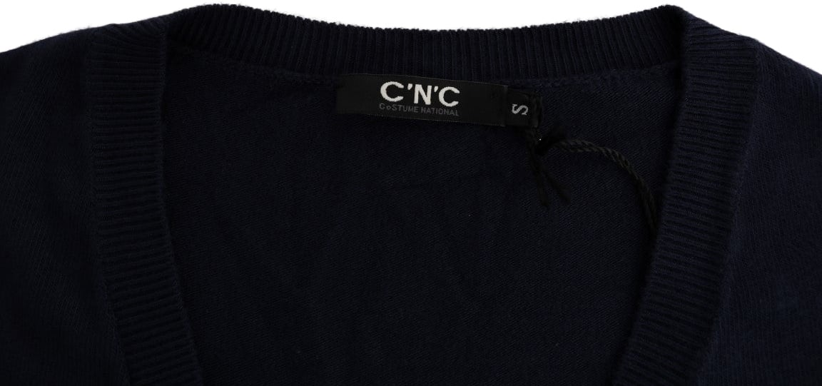 Costume National Blue V-neck Viscose Sweater Paars