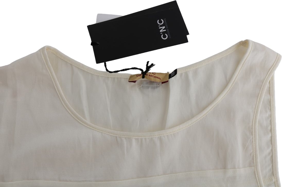 Costume National Beige Asymmetric Top Blouse Beige
